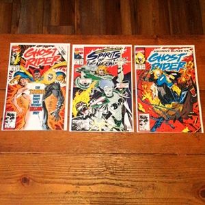 Three Marvel Ghost Rider comic books